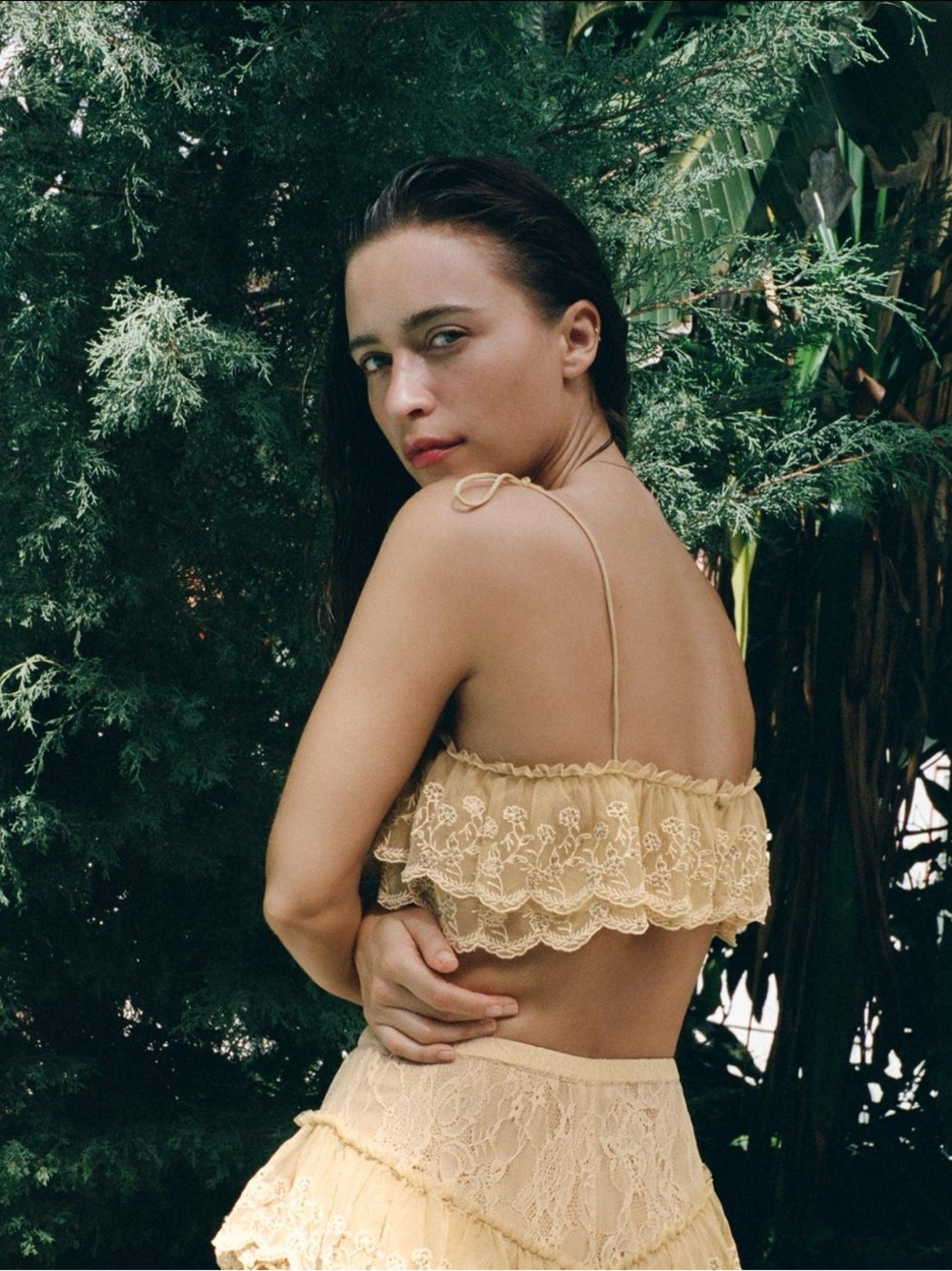 EMBROIDERED RUFFLE CAMISOLE - Picture 5 of 11